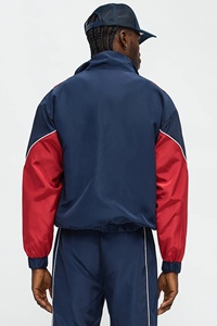 ชุดเซ็ต CONX Black 90s Shell Suit-Retro 80s สไตล์ลำลองสำหรับผู้ชาย วินเทจ ฤดูใบไม้ผลิ ระบายอากาศได้ดี น้ำหนักเบา ผ้าไนลอน 100% ชุดกันลม - Product Image 2