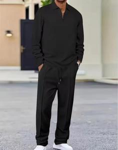 Ensemble de sport décontracté haut de gamme pour homme 2026 – Broderie lettre – Collection Automne Hiver - Product Image 1