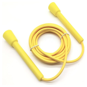 Cuerda para Saltar de Plástico Amarillo, Ligera, Portátil, Equipo para Mejorar la Flexibilidad en el Gimnasio en Casa - Product Image 1