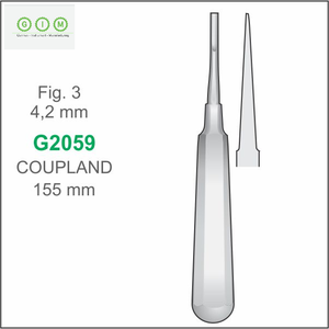 MELPEX BEAUTY INSTRUMENTS Élévateur dentaire à pointe droite 3,0 mm en acier inoxydable 420, manche creux 140 mm, autoclavable, chirurgical - Product Image 2