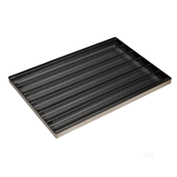 Plateau à baguettes ATLAS STAR antiadhésif en alliage d'aluminium, 6 rangées, pour la cuisson du pain français, perforé, 6 pains, compatible four, épaisseur 0,8 mm
