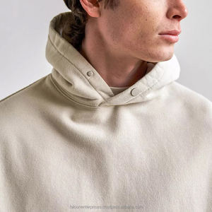 เสื้อฮู้ดดี้พิมพ์โลโก้ตามสั่งขายส่ง ปักลายเสื้อสเวตเชิ้ตโอเวอร์ไซส์ ผ้าหนา 100% คอตตอน ซิปหน้า สำหรับฤดูใบไม้ร่วง - Product Image 4