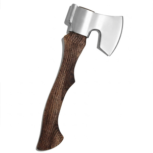 Steel Head <b>Axe</b> With Wooden Handle For Bushcraft <b>Camping</b> And Wood Chopping Activities High Performance Mini <b>Axe</b> - Product Image 4