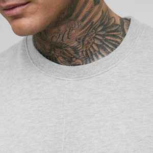 Sweat-shirt à col rond gris pour homme, coupe classique, couleur unie, tricoté, manches longues, décontracté, pour l'automne - Product Image 5