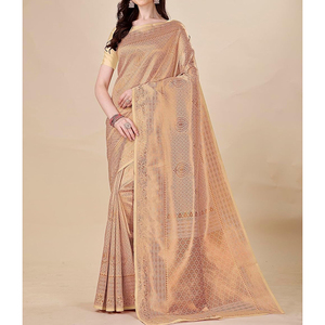 Sari de Chifón para Mujer con Tela Ligera y Fluida, Detalles Delicados y Diseño Elegante para Fiestas y Eventos Formales - Product Image 6