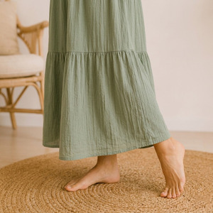 Ensemble de pyjama et de vêtements d'intérieur pour femmes en gaze de coton tissée, respirant - Product Image 4