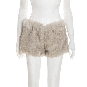 Shorts de Mujer de Cintura Alta, Casuales para Exteriores, de Forro Polar Sherpa, 100% Algodón, Corte Regular, Secado Rápido, Cintura Elástica, Personalizables - Product Image 4
