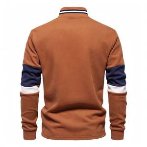 Sudadera de Forro Polar Sólida para Hombre, Cuello Alto con Media Cremallera, Manga Larga, Versátil y Moderna, Talla Europea, Colección Otoño-Invierno - Product Image 6