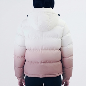 Women's Hooded Quilted Puffer Jacket Short Winter <b>Coat</b> With <b>Zipper</b> Closure Solid Color Warm Outerwear - Product Image 6
