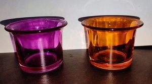 Multicolor Color Little Glasses <b>Tea</b> Light Candle Holders Glass Material <b>Small</b> <b>Cups</b> Cylinder Shape Band on Top for Special Day - Product Image 3