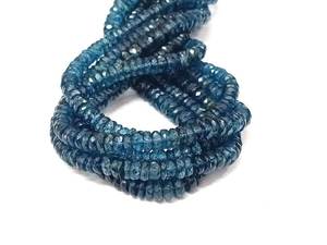 Faceted Blue Topaz <b>Stone</b> <b>Beads</b> Round/Rondelle Shape Third Party Certified Chakralume Brand for Jewelry Making - Product Image 1
