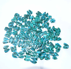 Par de Gemas Sueltas de Cuarzo Crisocola Malaquita Natural para Pendientes, Gemas de Calidad con Formas y Tamaños Personalizables - Product Image 1