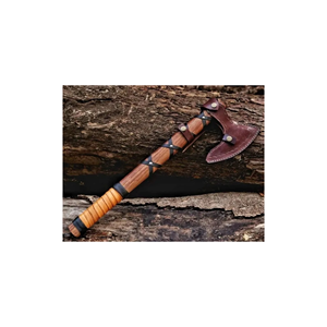 TOP VENTE Hache industrielle Viking à manche en bois, forgée à la main, en acier au carbone 45, avec dos plat, pour usage polyvalent (carterie, jardinage) - Product Image 3