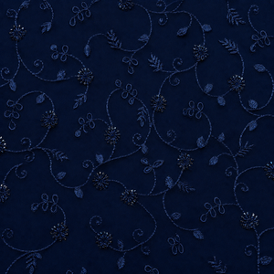 Top Selling Natural Crepe Silk Fabric Heavy Beads <b>Sequins</b> Hand Embroidery for Bridal and Party Wear Available at Factory Price - Product Image 4