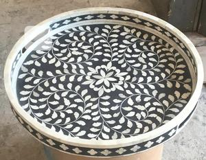 Plateau Feng Shui de Luxe Fait Main Écologique avec Incrustations en Os – Design Décoratif Élégant, Qualité Supérieure pour la Maison et la Cuisine (Idéal pour Servir) - Product Image 4