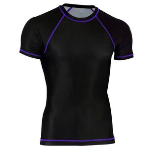 Chemise de compression à manches longues à col rond pour garçons et filles de haute qualité, personnalisée, MMA, Spandex/Nylon UPF50 - Product Image 6