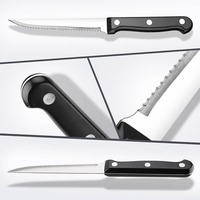 Ensemble de huit couteaux de chef UMAR FAROOQ faits à la main, lames en acier inoxydable de 3,9 pouces, 67 couches, bord droit, ambidextres, tranchants et durables