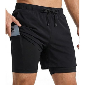 High Quality <b>Men</b> 2 In 1 Gym <b>Shorts</b> <b>Compression</b> Liner Fitness Running <b>Shorts</b> Breathable Quick Dry Bulk Supplier - Product Image 5
