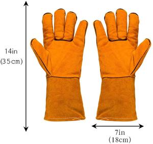 Guantes de Seguridad de Cuero Transpirable Vintage al por Mayor para Uso Industrial en Exteriores, Guantes de Soldadura - Product Image 5