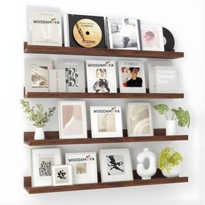 Étagère murale flottante en bois massif, étagère de présentation murale pour salon, chambre, bureau, décoration intérieure, étagères à monter - Product Image 3