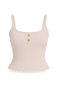 Camiseta sin mangas de punto acanalado con botones para mujer, ajuste ceñido, suave y elástica, ideal para uso casual, streetwear y venta al por mayor en boutiques. - Product Image 6