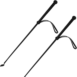 Set de látigos de doma clásica de cuero premium para equitación |   Fusta de entrenamiento ecuestre hecha a mano, látigo de equitación duradero con agarre cómodo para caballo - Product Image 3