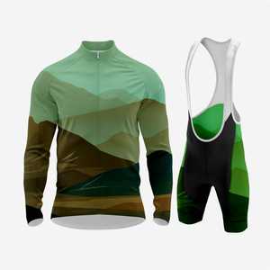 Ensemble de maillots et de shorts de cyclisme personnalisés en gros, uniforme de cyclisme OEM, respirant, séchage rapide, léger, 100% polyester, confortable - Product Image 5