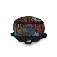 Sac à dos moderne en cuir véritable style graffiti, profil fin, léger, fermeture éclair, imperméable, grande capacité, compartiment pour ordinateur