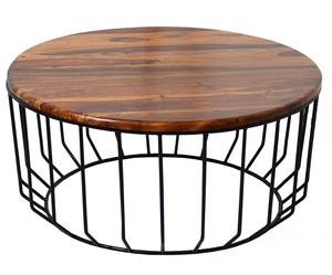 Mesa de Centro de Madera de Sheesham con Acabado Natural de Teca, Diseño Hermoso, Moderna, Duradera y Ecológica, Precio al por Mayor - Product Image 5