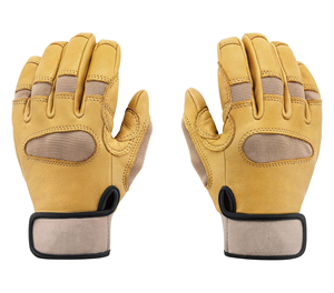Guantes Profesionales para Rapel y Escalada con Palma de Cuero, Ideales para Escalada en Roca, Montañismo y Trabajos con Cuerdas - Product Image 1
