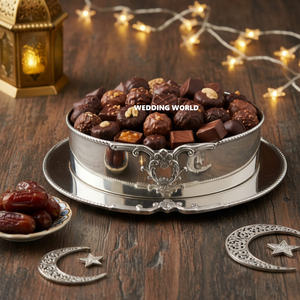 Tazón de chocolate metálico de diseño creativo, último modelo decorativo para Ramadán, elegante tazón de chocolate metálico de diseño. - Product Image 4