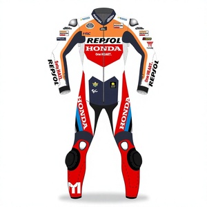 ชุดแข่งรถมอเตอร์ไซค์ Luca Marini Repsol MotoCP รุ่น Zonda ทำจากหนังวัว/หนังจิงโจ้ สำหรับขับขี่มอเตอร์ไซค์/จั๊มสูทหนังสำหรับนักขี่/ชุดนักขี่มอเตอร์ไซค์ ระดับ 2 CE Pro - Product Image 1