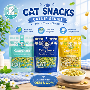 Nourriture pour chats OEM à la catnip naturelle |   Croquettes Premium pour les Marques Internationales d'Articles pour Animaux de Compagnie - Product Image 1