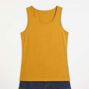 Débardeur court ajustable Lism pour femme, imprimé personnalisé, couleur unie, double doublure, col rond, sans manches, été - Product Image 5