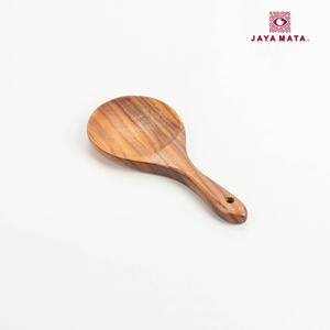JM539 Cuchara de Arroz de Madera de 185 mm, Cuchara para Servir Arroz de Madera Natural, Vajilla Antiarañazos para Restaurante, Hotel y Cocina Casera - Product Image 1