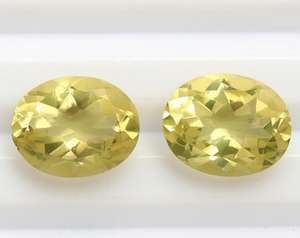 Cuarzo Limón Natural, Forma Hexagonal, Corte Excelente, Par de 2 Piezas, Gema Amarilla para Joyería, Ojo de Gato, Tamaño Calibrado - Product Image 5