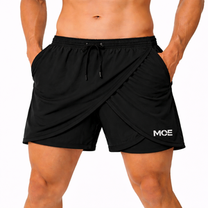 Pantalones Cortos Deportivos para Hombre, de Secado Rápido, con Cintura Elástica y Cordón Ajustable, Ropa Deportiva Moderna, Suministro al por Mayor - Product Image 1