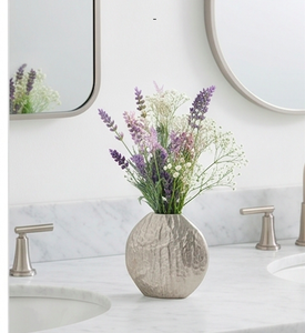 Metal Vase In Modern Round Shape Perfect <b>For</b> Living Room Table Decor Stylish <b>Centrepiece</b> Or Luxury Gifting - Product Image 2