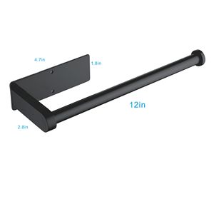 2 Pack Black Wall-Mounted Self-Adhesive Paper Towel Holder <b>Kitchen</b> <b>Storage</b> Cabinet for Convenient Towel Organization - Product Image 5
