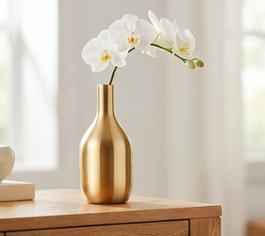 Florero Metálico Dorado, Adorno Decorativo Moderno para Sala de Estar, Mesa de Comedor, Templo y Jardín, Decoración de Interiores - Product Image 4
