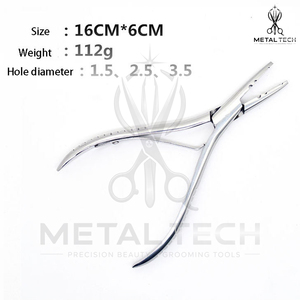 Pince de retrait d'extensions capillaires en acier inoxydable à mâchoires dentelées, outil de déchirage de micro-anneaux, fournitures de salon pour extensions - Product Image 6