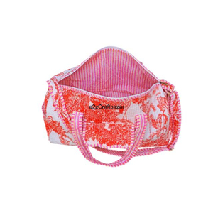 Sac fourre-tout matelassé A2ZCraftBazar, sac à bandoulière en coton imprimé à la main, couleur unie, écologique, durable, grand sac à fermeture éclair - Product Image 6