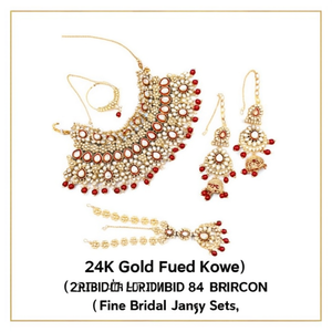 Conjunto de Collar Semibridal con Piedras Kundan Chapadas en Oro de 24K, BRIDAL COMBO 84 MAROON, Conjuntos de Joyería Fina para Novia - Product Image 2