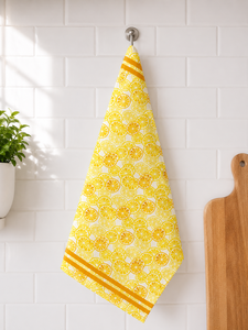 Serviette de cuisine en coton imprimée sur mesure, motif floral, torchon lavable, serviette carrée pour la maison, le restaurant, l'hôtel - Product Image 3