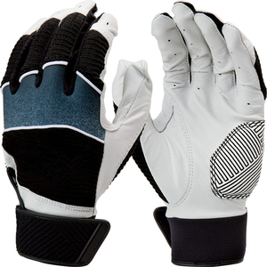 Gants de frappeur de baseball personnalisables en cuir véritable, confortables pour les jeunes et les adultes. - Product Image 1