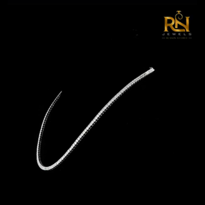 สร้อยคอเพชรทรงเหลี่ยมมรกต เพชรเลี้ยงในห้องปฏิบัติการ แบบ Step Cut Eternity Collar ทองคำแท้ 9K 14K 18K เครื่องประดับชั้นดี - Product Image 4