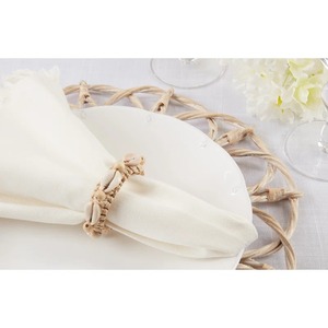 Anillo para Servilletas de Ratán con Detalles de Cuentas Marinas, Tejido a Mano, Decoración de Mesa con Temática de Playa para Comedor, Cafetería, Restaurante y Fiestas Costeras - Product Image 3