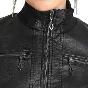 Wholesale Motorcycle Ladies Genuine Sheep <b>Leather</b> <b>Jacket</b> Ladies Cropped Bomber Style Fashion Spring <b>Real</b> <b>Leather</b> <b>Jacket</b> Women - Product Image 5