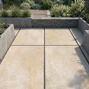Dalles de pavage extérieures en porcelaine de 20 mm d'épaisseur Hazel Stone Crema R11, modernes, adhésives et robustes pour salles et centres commerciaux - Product Image 3