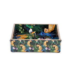 Artisan Luxury Enamel Coated Tissue Holder Custom Printed Floral Motif Eco-Friendly Waterproof for Classic <b>Vanity</b> <b>Bedroom</b> Dining - Product Image 1